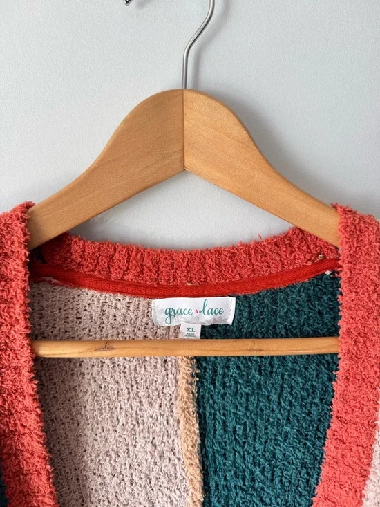 (XL) Grace & Lace cloud patchwork cardigan - Picture 2 of 6